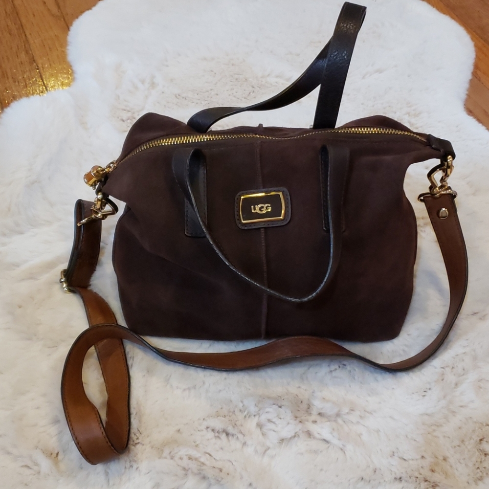 Sale💥UGG Brown Suede Tote Crossbody